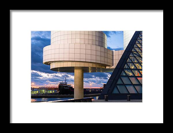 Cleveland Framed Print featuring the photograph Cleveland Cliffs Barge and Rock Hall by Clint Buhler