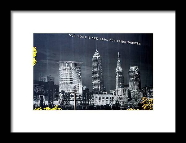 Cleveland Framed Print featuring the photograph Cleveland Skyline Banner by Valerie Collins