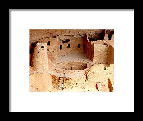 Cliff Palace Framed Print featuring the photograph Cliff Palace Closeup by Marcia Socolik