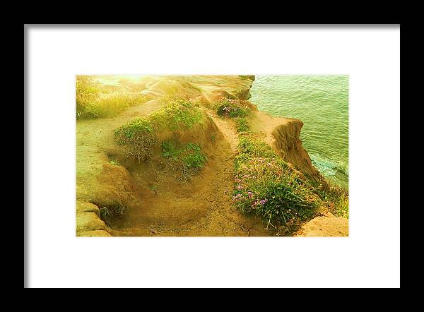 Sunset Framed Print featuring the photograph Cliffs Edge by Heather White