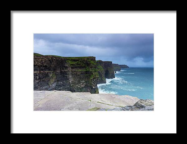 The Burren Framed Print featuring the photograph Cliffs Of Moher by Sasar
