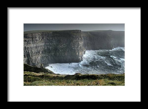 Cliff Framed Print featuring the photograph Cliffs of Moher by Michaelalonzo Kominsky
