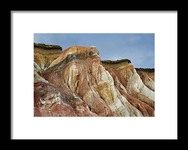 Landscape Framed Print featuring the photograph Cliffs Under Storm by Rosie McCobb