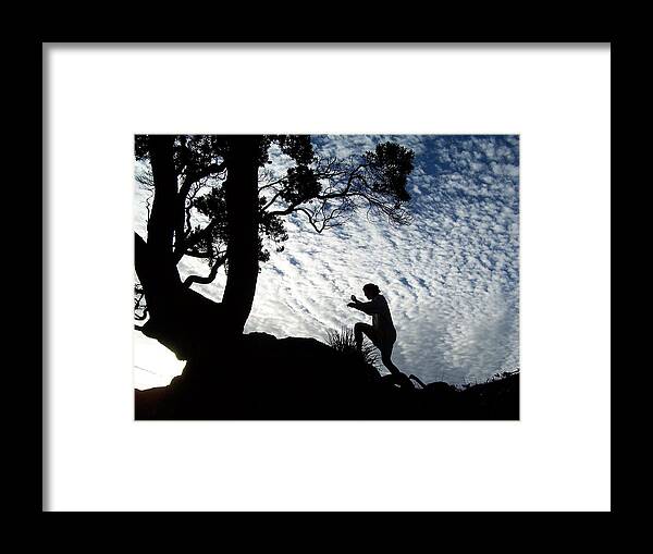 Climbing Framed Print featuring the photograph Climbing in the Sky by Peter Mooyman