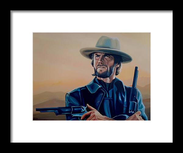 Clint Eastwood Framed Print featuring the painting Clint Eastwood Painting by Paul Meijering