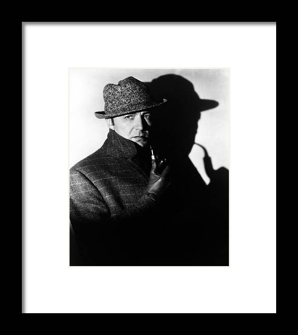 Sherlock Holmes Framed Print featuring the photograph Clive Brook in Sherlock Holmes by Silver Screen