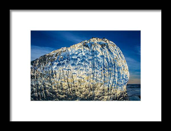Photography Framed Print featuring the photograph Close Up Of Ice. Ice Formations Come by Panoramic Images
