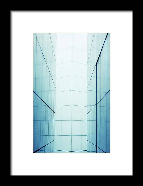 Built Structure Framed Print featuring the photograph Close-up Of Modern Building, Centre by Johner Images