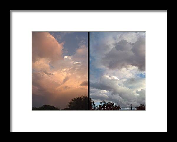 Clouds Framed Print featuring the photograph Cloud Diptych by James W Johnson