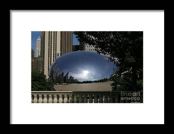 Cloud Gate Framed Print featuring the photograph Cloud Gate by Tannis Baldwin