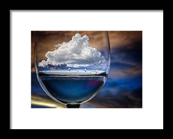 Cloud Framed Print featuring the photograph Cloud In A Glass by Chechi Peinado