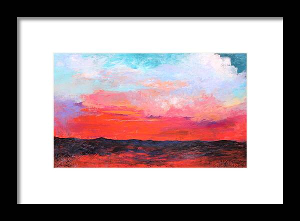 Sky Framed Print featuring the painting Cloud Study 4 by M Diane Bonaparte
