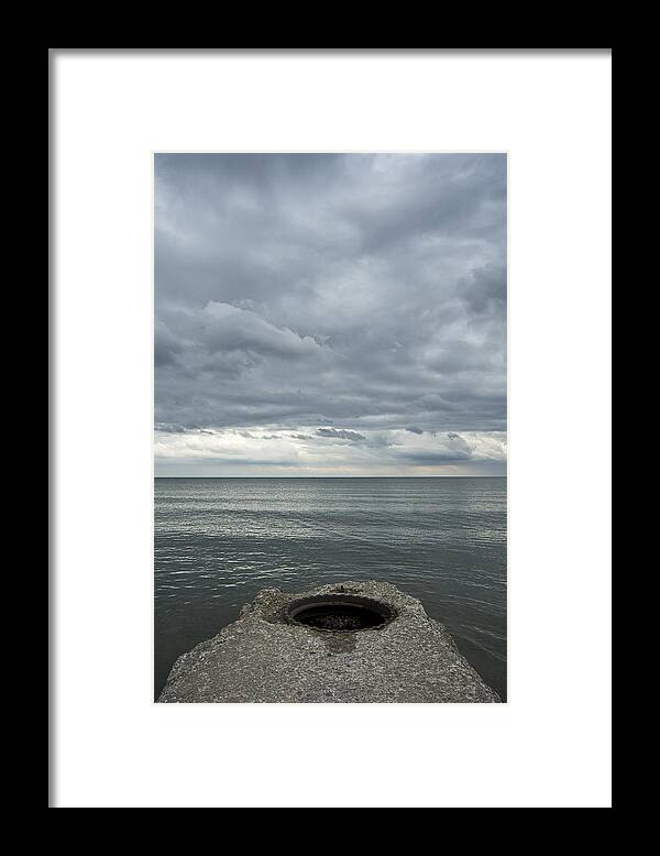 Color Framed Print featuring the photograph Clouds above Lake Ontario by Arkady Kunysz