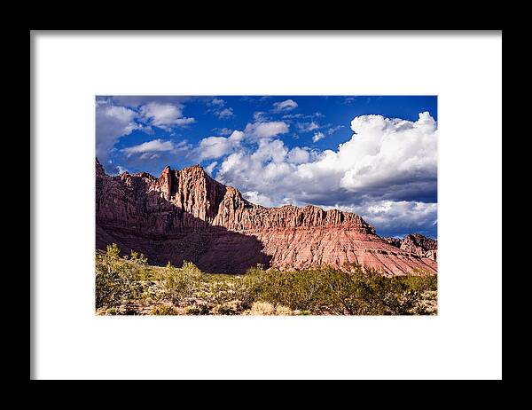 Valley Of Fire State Park Framed Print featuring the photograph Clouds in Valley of Fire by Onyonet Photo studios