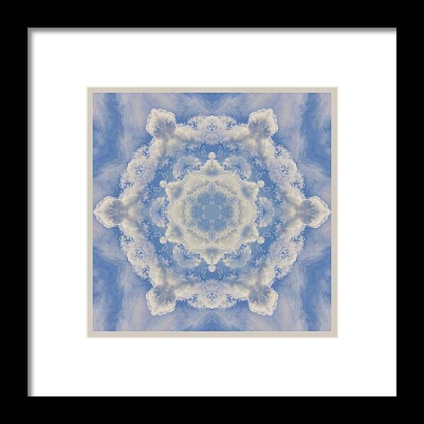 Clouds Framed Print featuring the photograph Clouds Mandala by Beth Sawickie