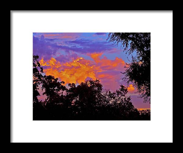 Sunset Framed Print featuring the photograph Clouds by Pamela Cooper