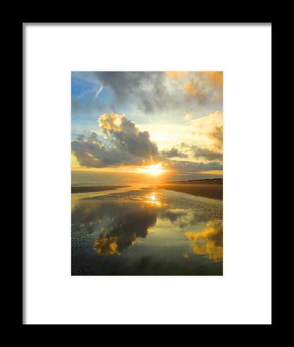 Clouds Framed Print featuring the photograph Clouds Reflection by Jan Marvin by Jan Marvin