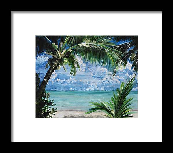 Palm Framed Print featuring the painting Clouds Rising by Alan Metzger