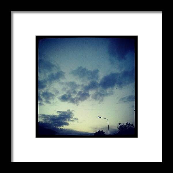 Sky Framed Print featuring the photograph #clouds #sky #sunset #evening by Gioia Gio