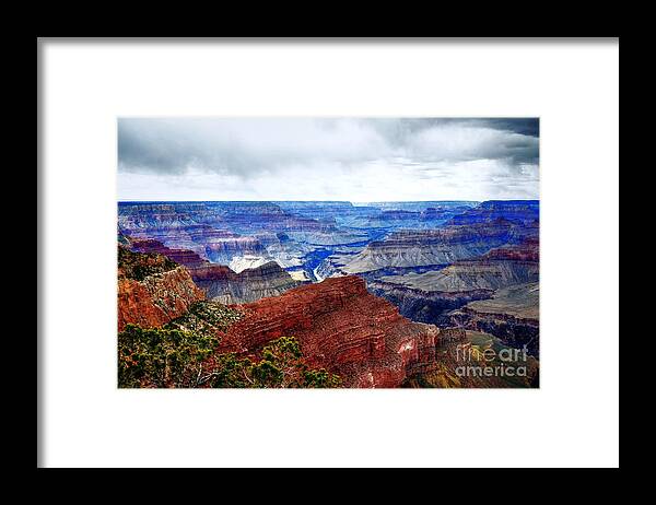 Grand Canyon Framed Print featuring the photograph Cloudy Day At The Canyon by Paul Mashburn