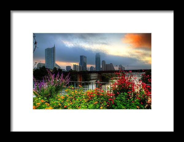 Austin Framed Print featuring the photograph Cloudy Sunrise by Dave Files