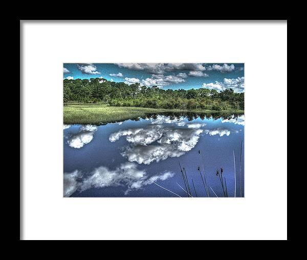 Clouds Framed Print featuring the photograph Cloudy Waters by Deborah Klubertanz