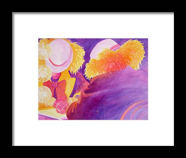 Watercolor Framed Print featuring the painting Clown with a Rose by George Harth