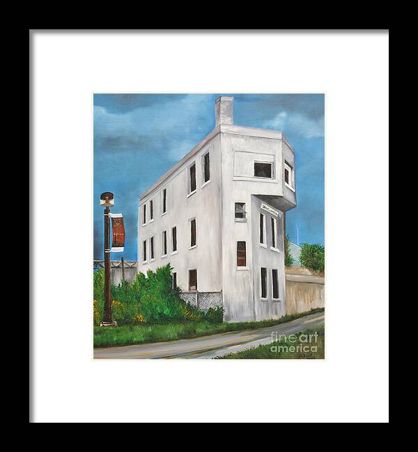 Cn Framed Print featuring the painting CN Wellington Control Tower by Reb Frost