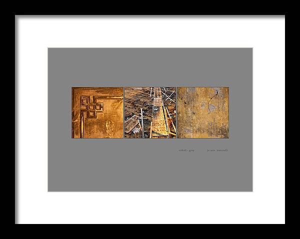Tryptich Framed Print featuring the photograph Cobalt Grey Triptych Image Art by Jo Ann Tomaselli
