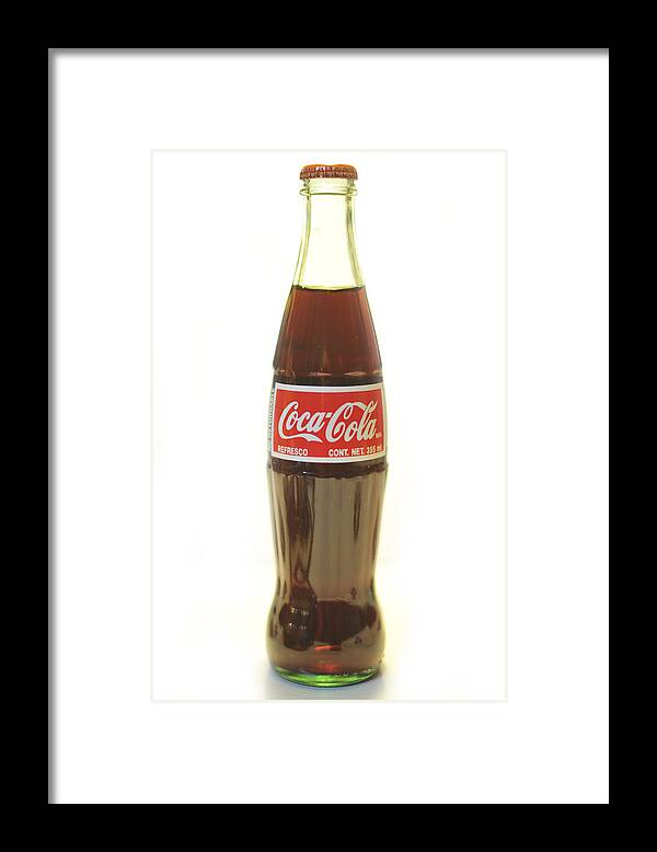 Coca Cola Framed Print featuring the photograph Coca Cola White by Terry DeLuco