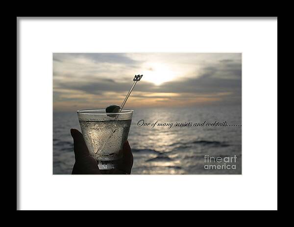 Cocktails Framed Print featuring the photograph Cocktails and Cruising by Living Color Photography Lorraine Lynch