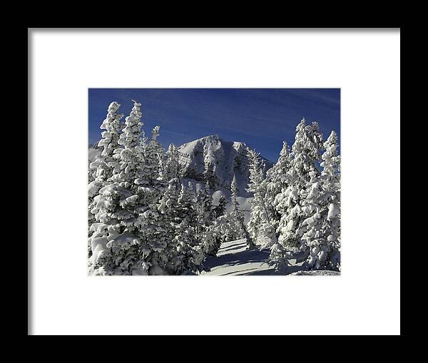 Cody Peak Framed Print featuring the photograph Cody Peak After a Snow by Raymond Salani III