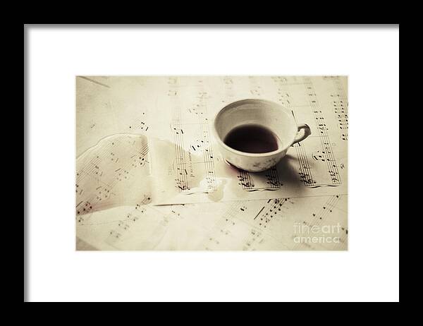 Coffee Framed Print featuring the photograph Coffee And Notes 2 by Violet Gray
