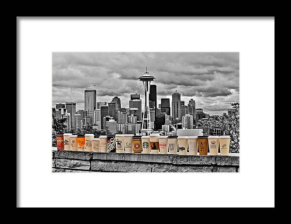 Seattle Framed Print featuring the photograph Coffee Capital by Benjamin Yeager