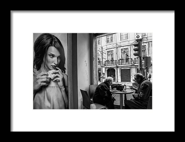Coffee Framed Print featuring the photograph Coffeea?s Conversations by Luis Sarmento