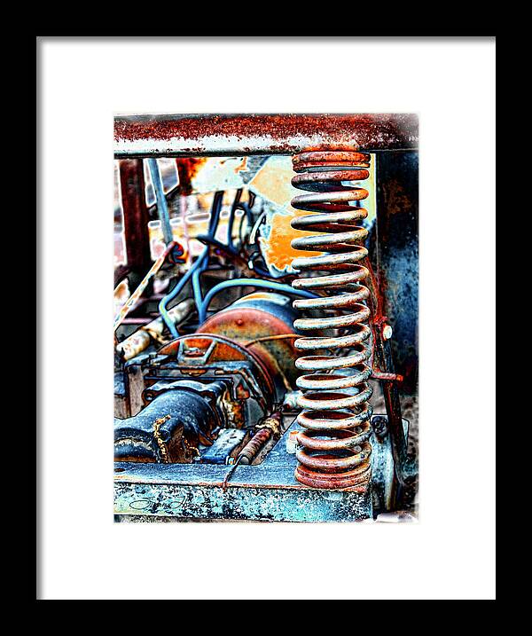 Abstract Photo Framed Print featuring the photograph Coiled by Sylvia Thornton