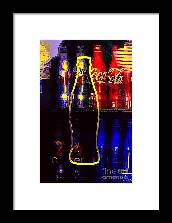 Abstract Framed Print featuring the photograph Coke by Lauren Leigh Hunter Fine Art Photography