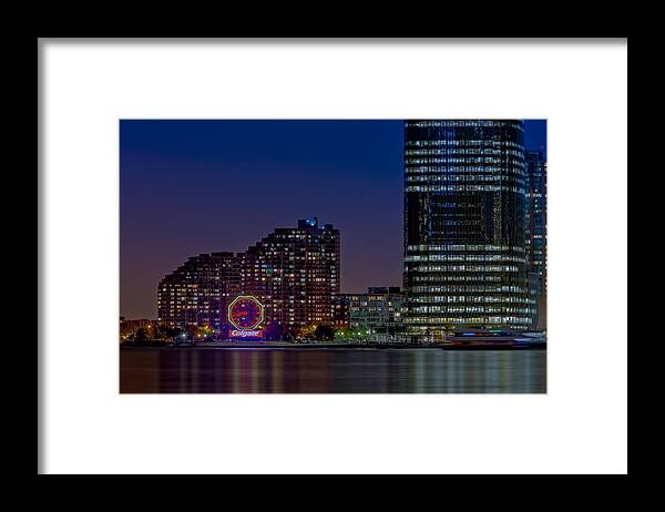Colgate Clock Framed Print featuring the photograph Colgate Clock Exchange Place by Susan Candelario