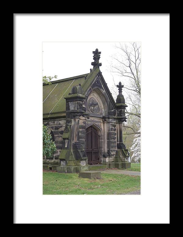 Charles Framed Print featuring the photograph Collins Mausoleum Chestnut Grove Cemetery by Valerie Collins