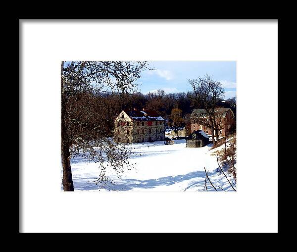 Bethlehem Pa Framed Print featuring the photograph Colonial Industrial Complex - Front Shadow - Bethlehem PA by Jacqueline M Lewis