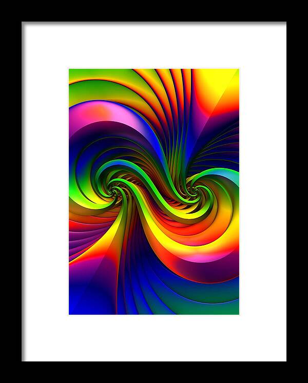 Colorful Framed Print featuring the digital art Color Circus by Lyle Hatch