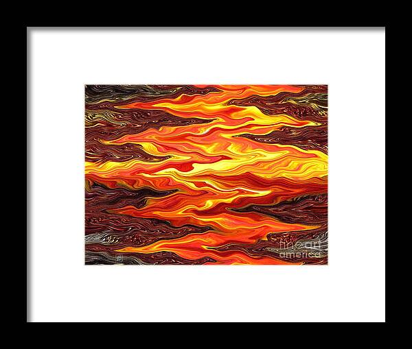Sunflower Framed Print featuring the painting Color Fashion Waves by J McCombie