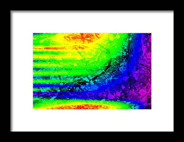 Digital Art Framed Print featuring the digital art Color Maze by Steven Pipella
