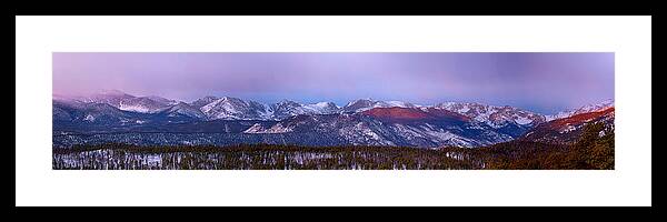 Panoramas Framed Print featuring the photograph Colorado Rocky Mountain Continental Divide Sunrise Panorama by James BO Insogna