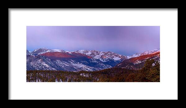 Panoramas Framed Print featuring the photograph Colorado Rocky Mountain Continental Divide Sunrise Panorama Pt2 by James BO Insogna