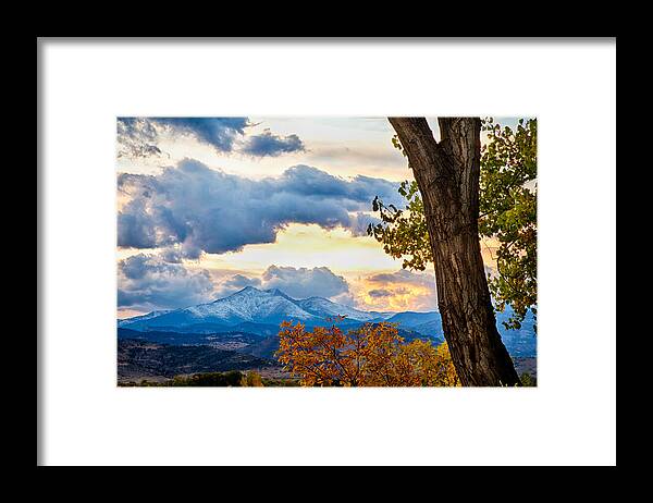Autumn Framed Print featuring the photograph Colorado Rocky Mountain Twin Peaks Autumn View by James BO Insogna