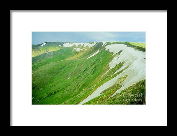 Green Framed Print featuring the photograph Colorado Snow Vista by Teri Atkins Brown