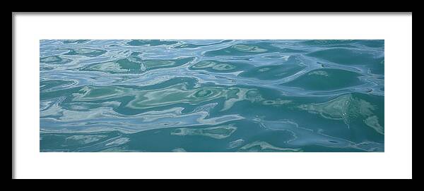 Wall Art Framed Print featuring the photograph Colored Wave Long Natural Blue by Stephen Jorgensen