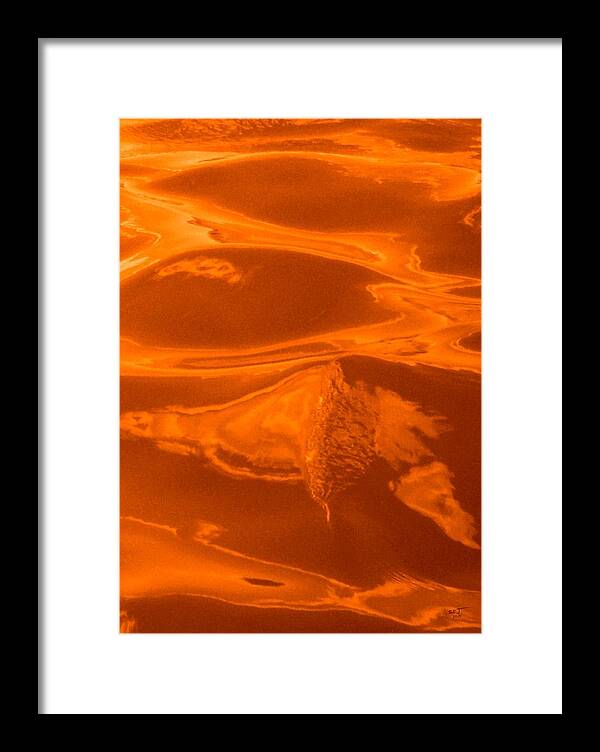 Multi Panel Framed Print featuring the photograph Colored Wave Orange Panel Four by Stephen Jorgensen