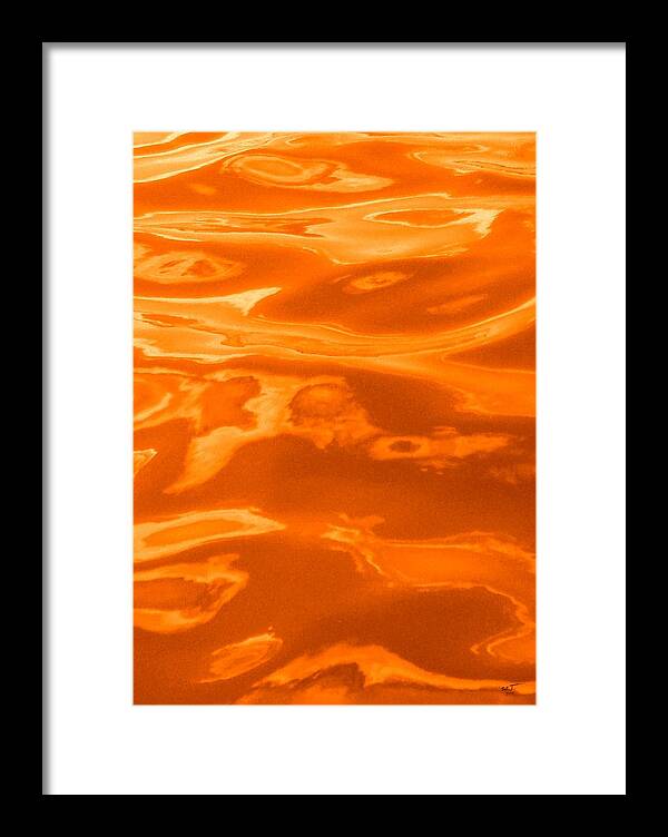 Multi Panel Framed Print featuring the photograph Colored Wave Orange Panel Three by Stephen Jorgensen
